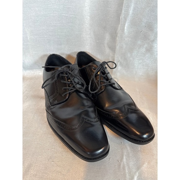 Stacy Adams‎ Mens Black Wingtip Oxford Dress Shoes Lace Up size 12